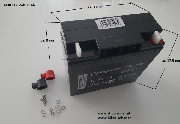 Akku Batterie Q-Quality AN-F 12V 23 AH (20 AH) 12, 24, 36, 48, 60, 72, 84 Volt