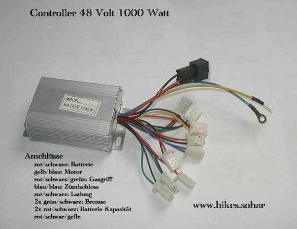 Controller 48 Volt 1000 Watt Scooter (1x3/6x2)
