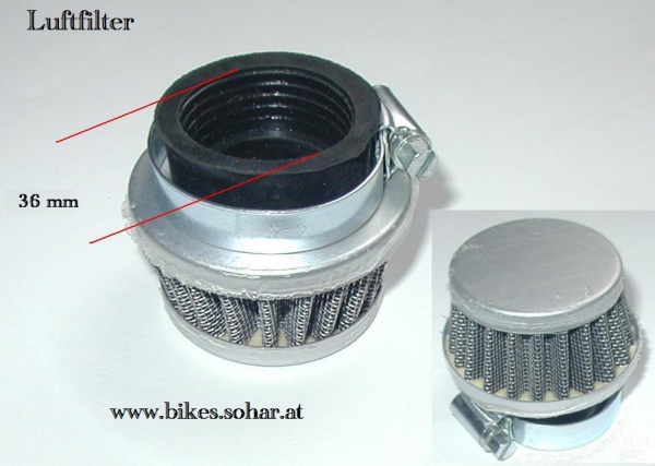 Luftfilter Metall 35mm H 5